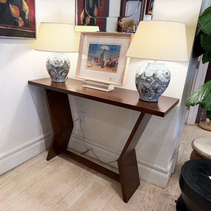 Cerused Oak or Walnut Console Table