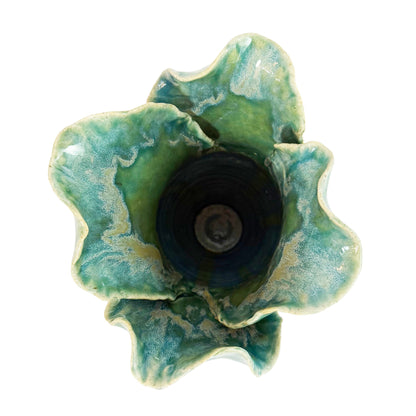 Blue and Green Leaf Vase