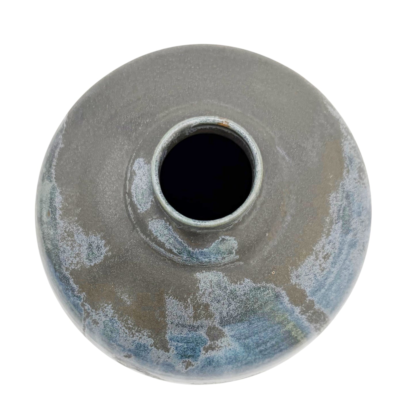 Handmade Blue and Charcoal Stoneware Vase
