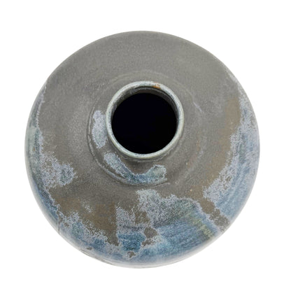 Handmade Blue and Charcoal Stoneware Vase