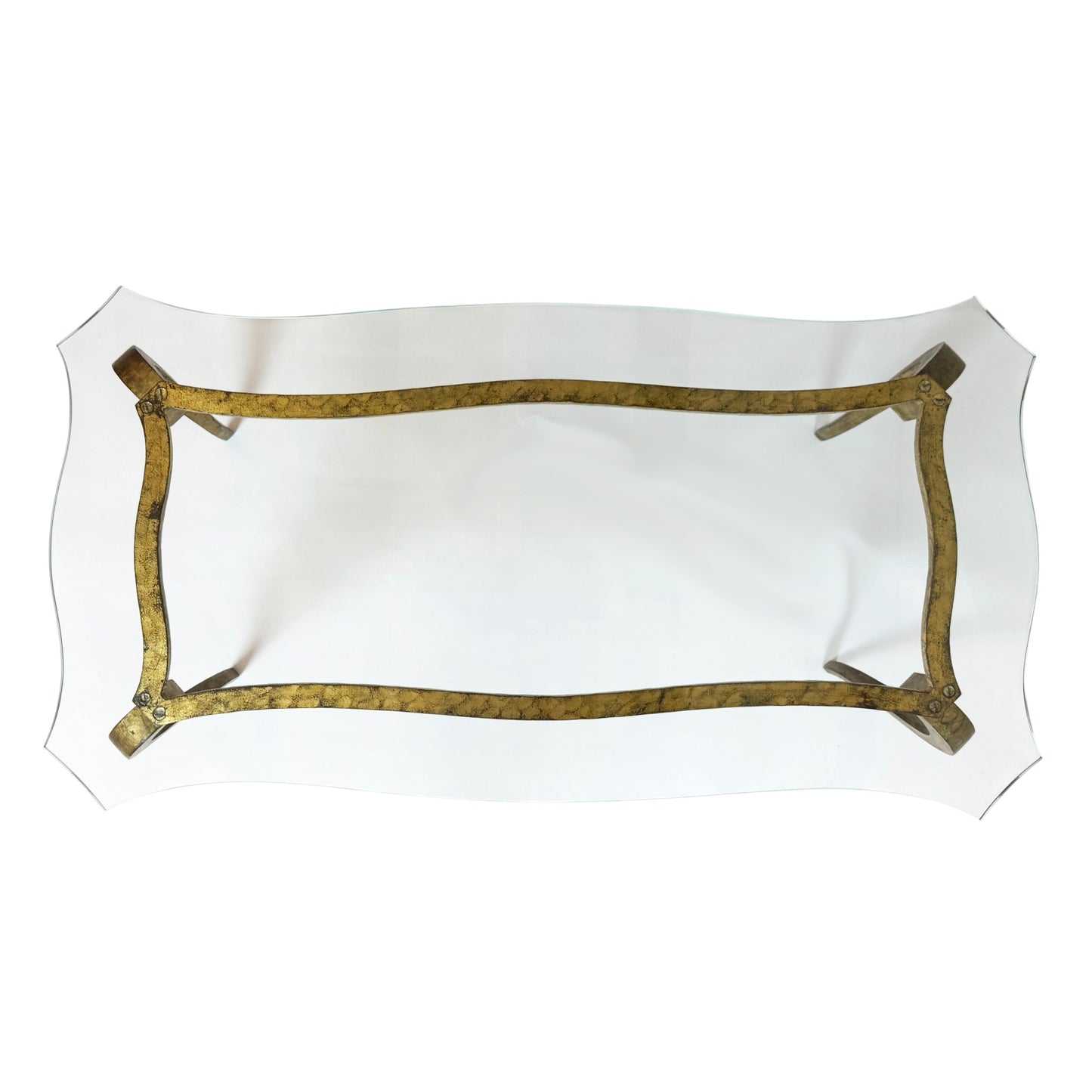 Shaped Gilt Iron Coffee Table by Maison Ramsay, circa 1960s