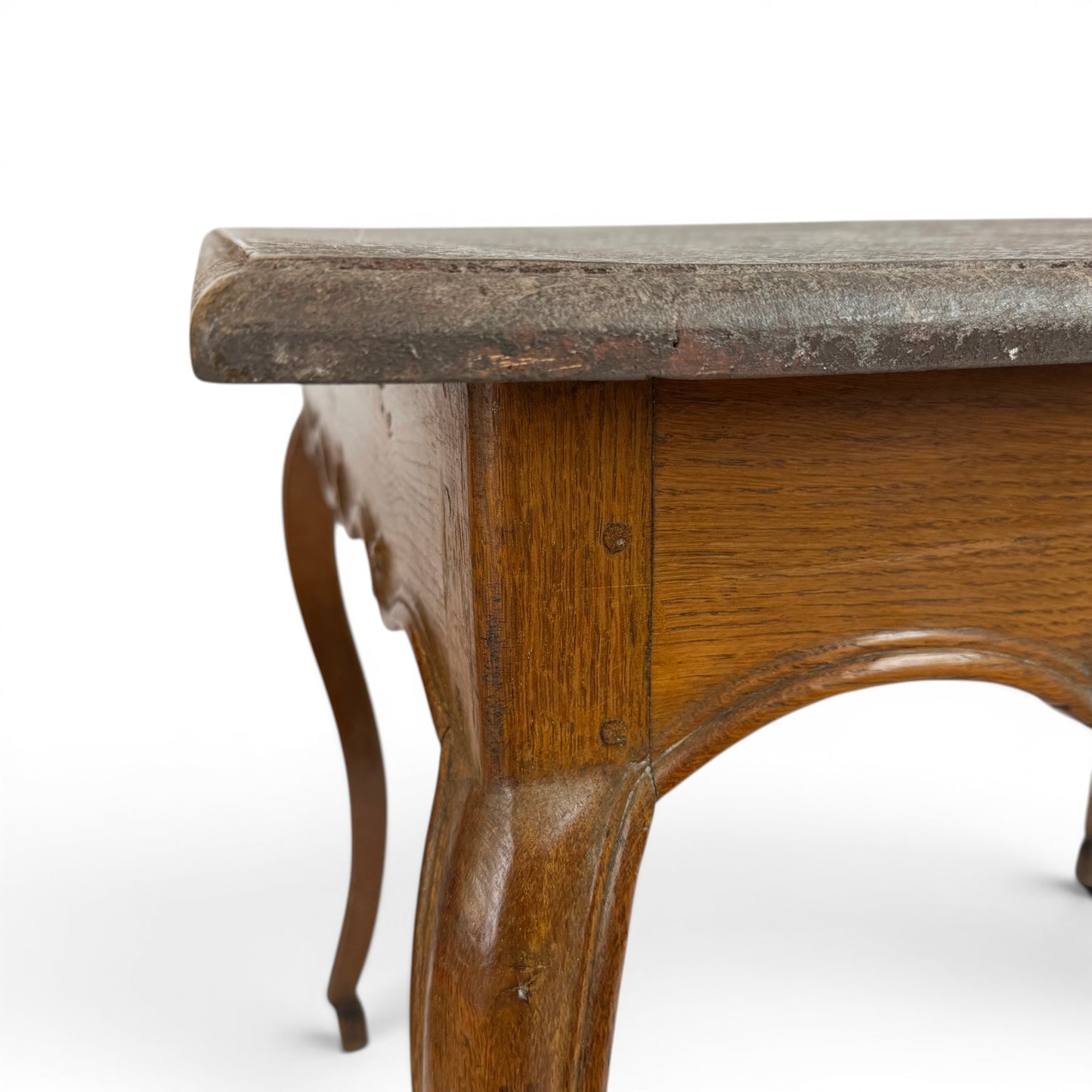 Oak Table with Faux Stone Painted Top