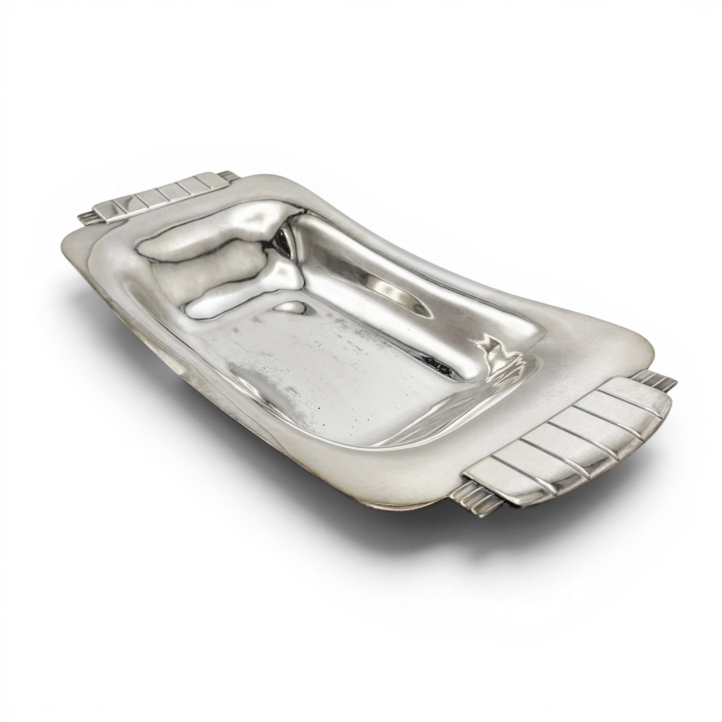Silver Plate Tray with Art Deco Handles