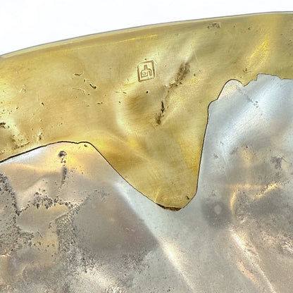 Oval Brass & Aluminum Bowl by David Marshall