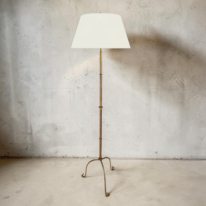 Mid Century Spanish Gilt Iron Standing Lamp