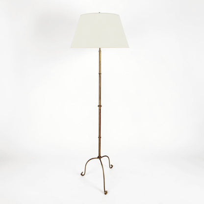 Mid Century Spanish Gilt Iron Standing Lamp