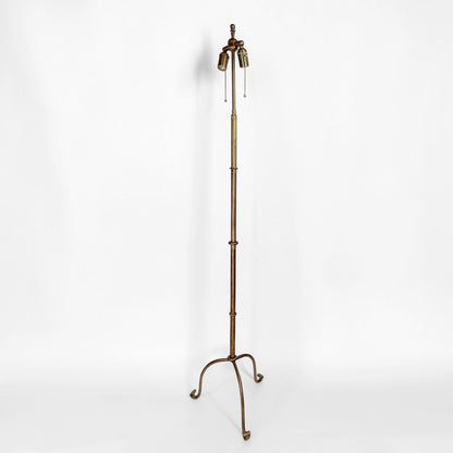 Mid Century Spanish Gilt Iron Standing Lamp