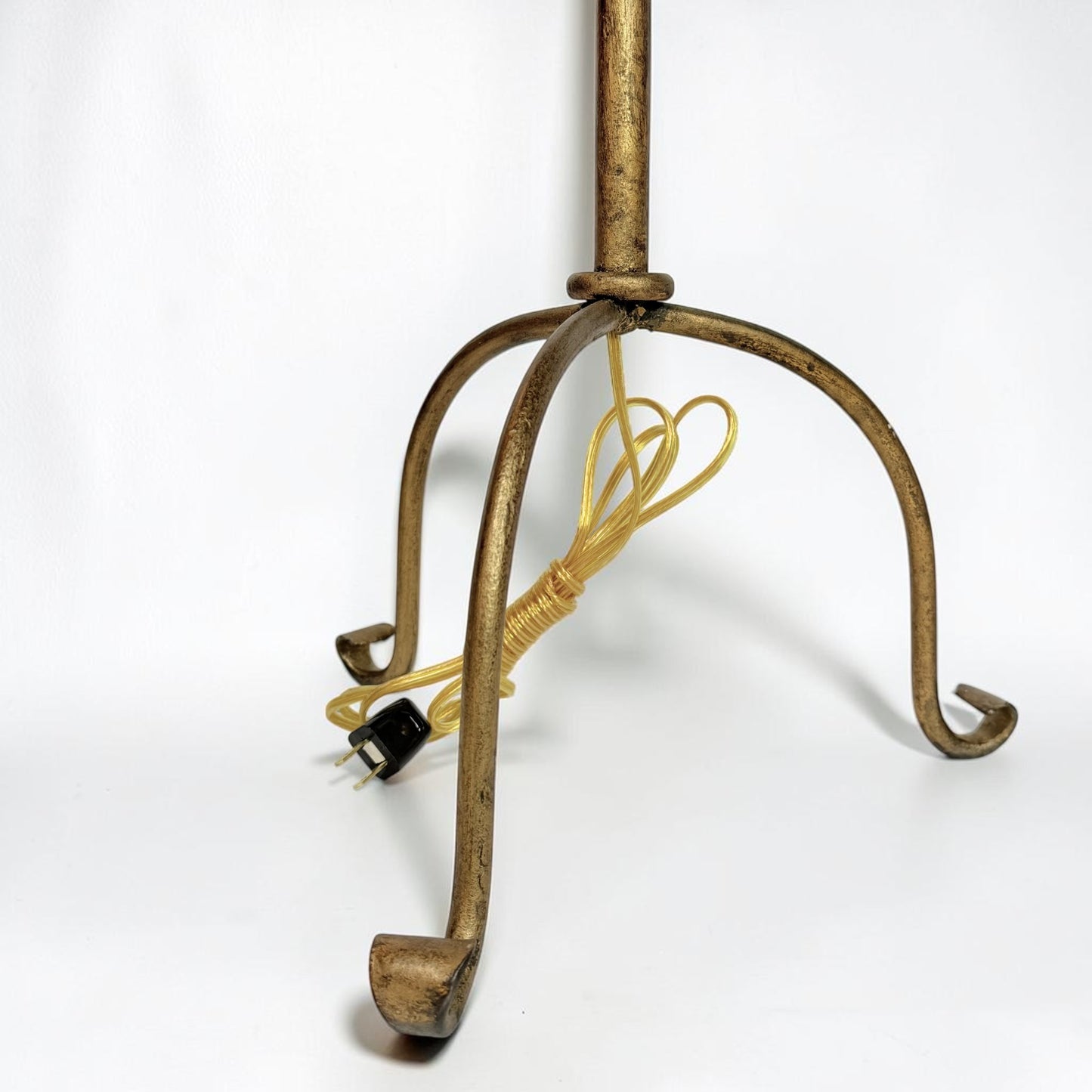 Mid Century Spanish Gilt Iron Standing Lamp