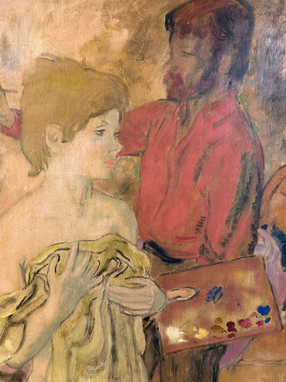 Oil Painting of Female Study by Albert Dupin