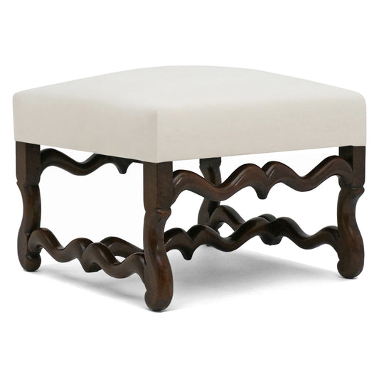 Louis III Walnut Os de Mouton Ottoman