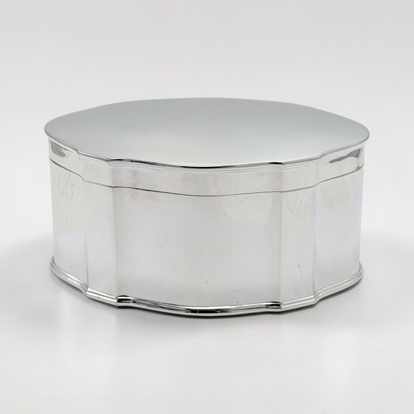 Shaped English Silver Plate Box