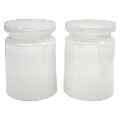 White Frosted Molded Glass Seat