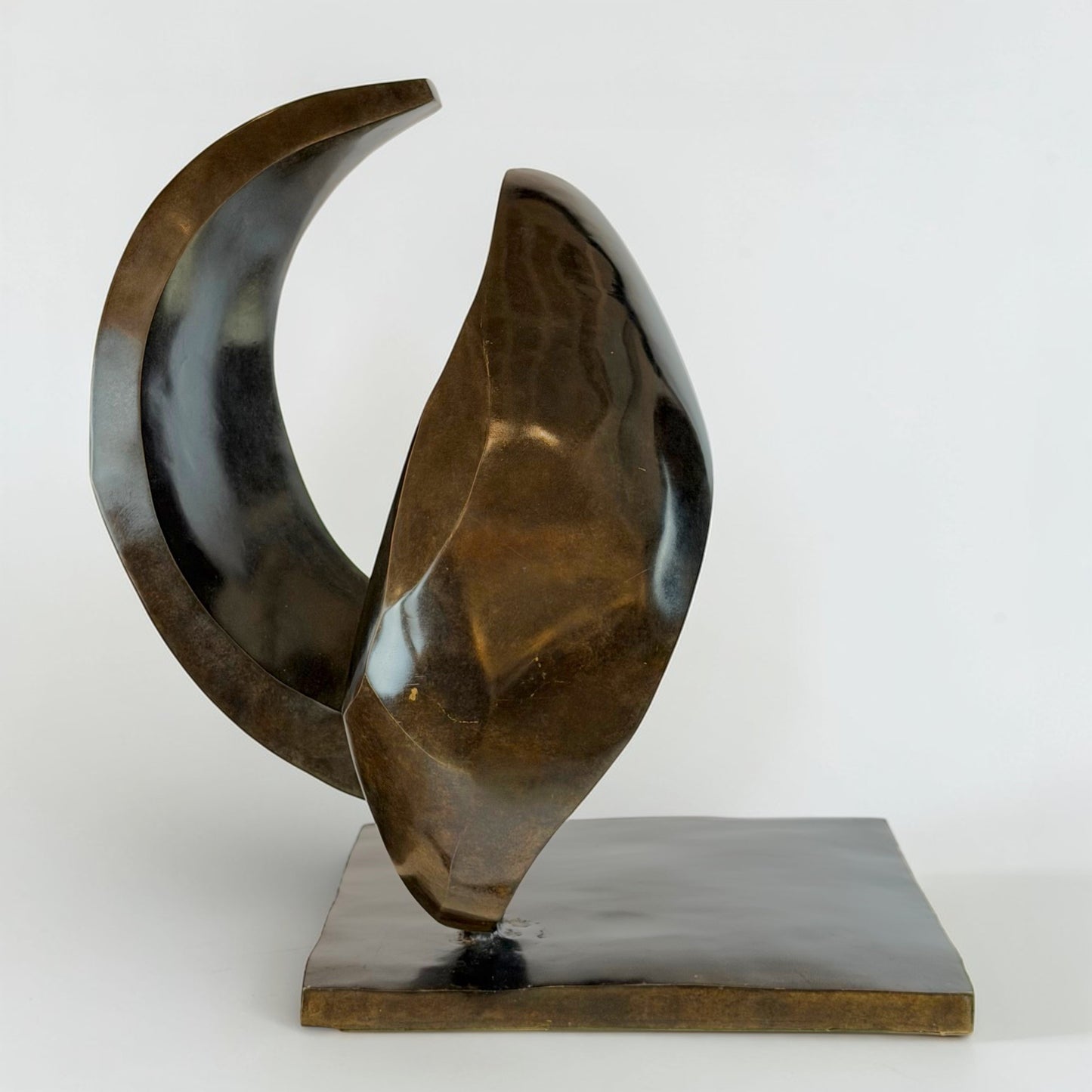Abstract Bronze Sculpture by Hedva Ser