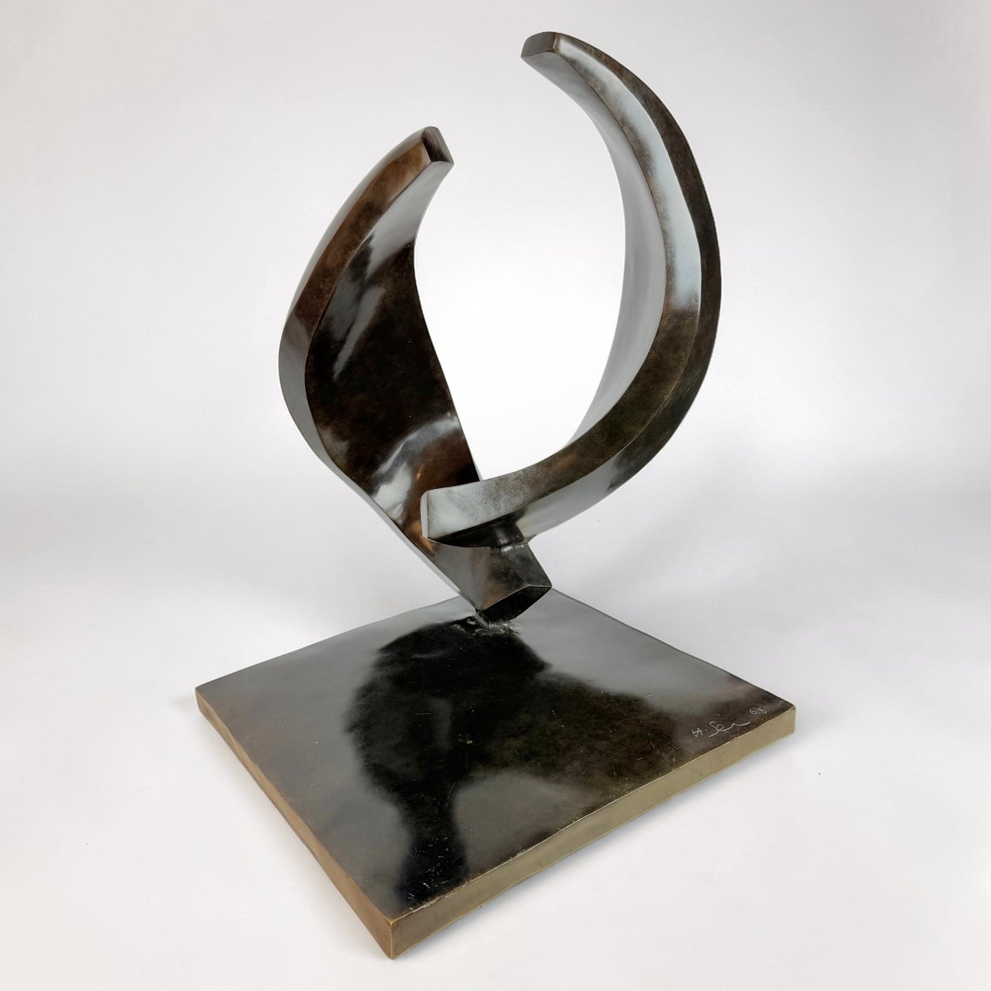 Abstract Bronze Sculpture by Hedva Ser