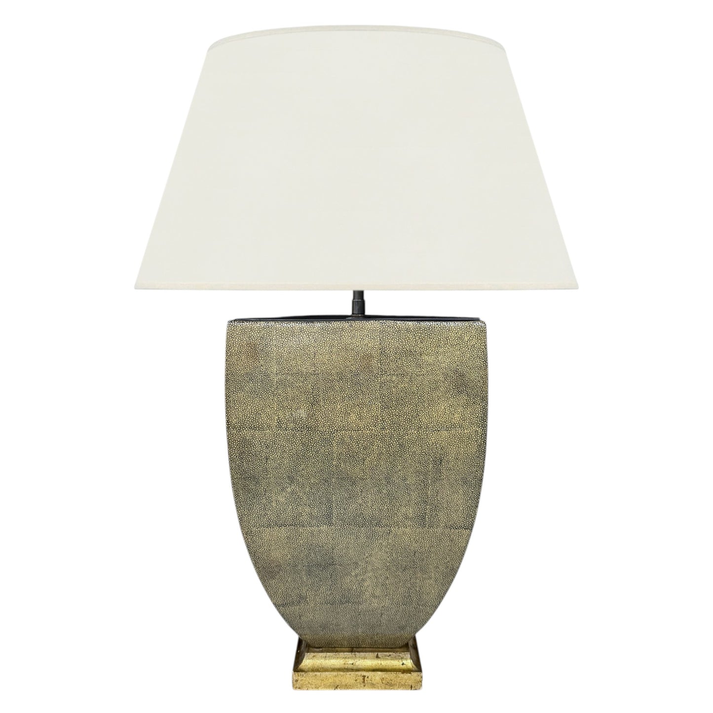 Urn Shaped Shagreen Table Lamp, Italy circa 1950
