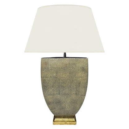 Urn Shaped Shagreen Table Lamp, Italy circa 1950