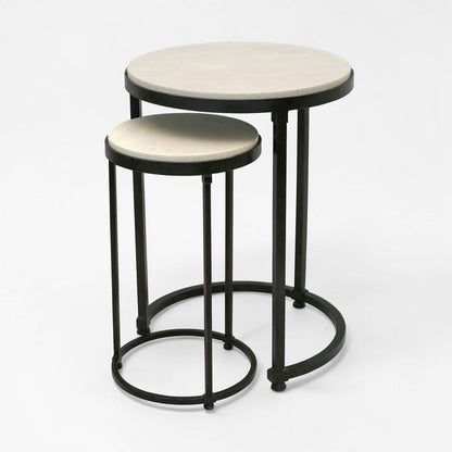Circular Iron Nesting Accent Tables (Set of 2)