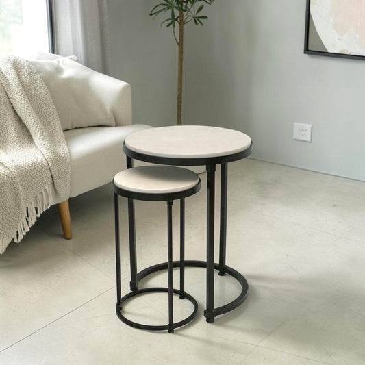 Circular Iron Nesting Accent Tables (Set of 2)