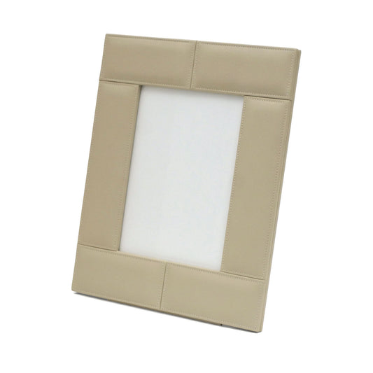Italian Ivory Leather Picture Frame