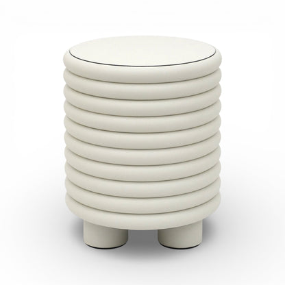 Italian Ribbed Leather Stool