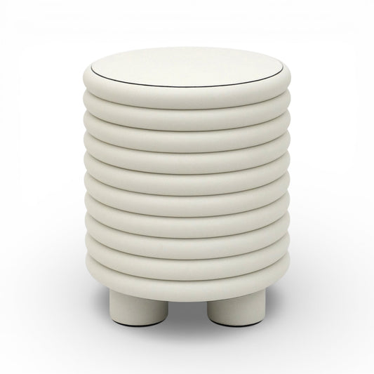 Italian Ribbed Leather Stool