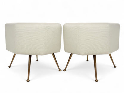 Italian Mid Century Octagonal Stools