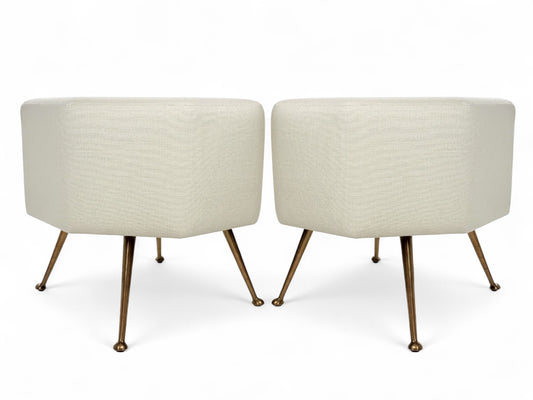 Italian Mid Century Octagonal Stools