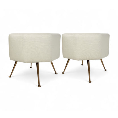 Italian Mid Century Octagonal Stools