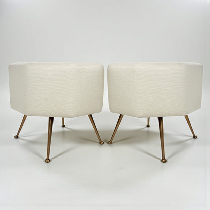 Italian Mid Century Octagonal Stools