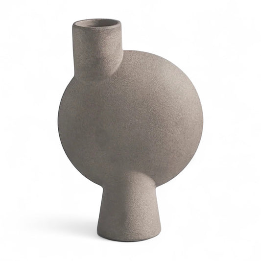 Offset Ceramic Sphere Vase