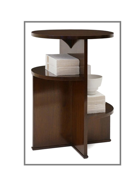 Oval Walnut Asymmetrical Table