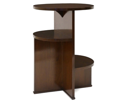 Oval Walnut Asymmetrical Table