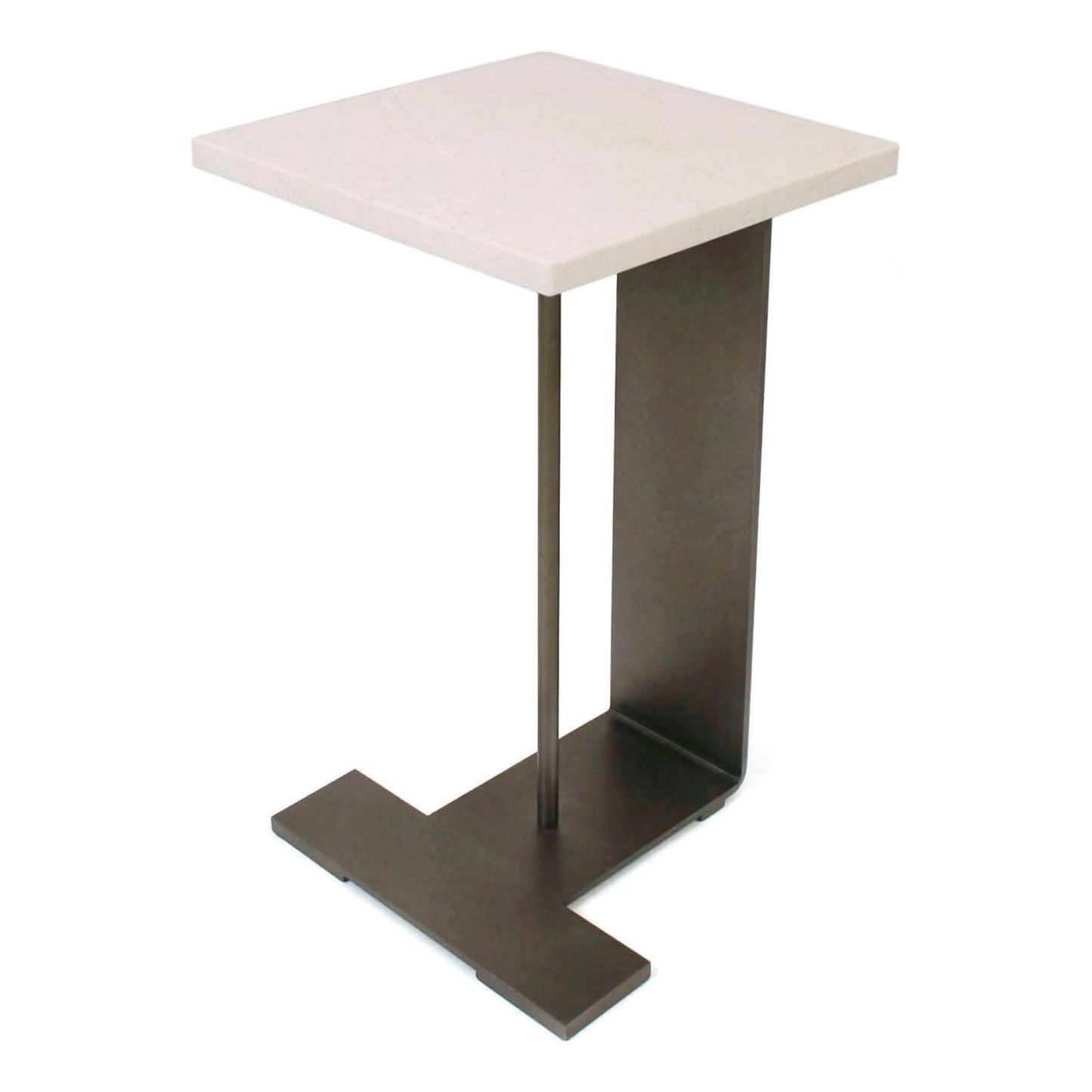 Steel and Marble Drinks Table