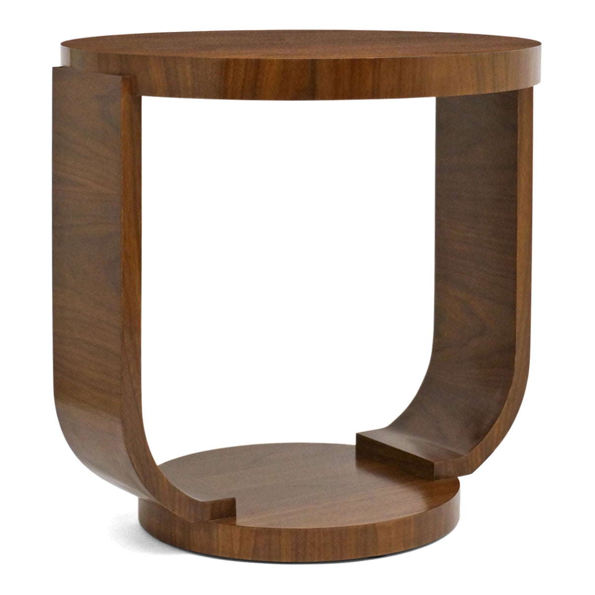 Round Art Deco Walnut Table