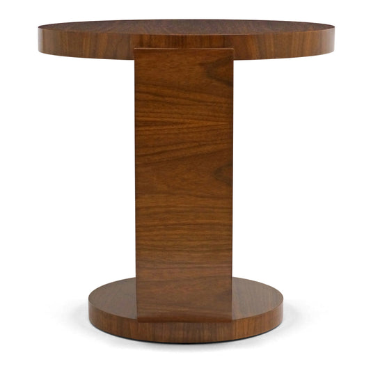 Round Art Deco Walnut Table
