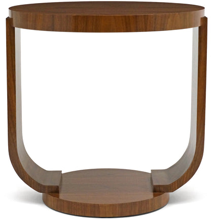 Round Art Deco Walnut Table