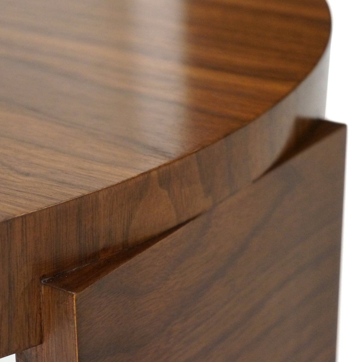 Round Art Deco Walnut Table