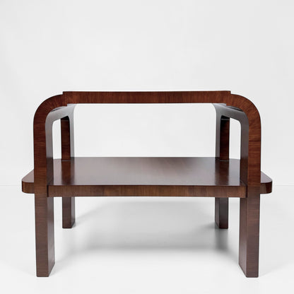 Walnut Art Deco Style Table