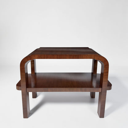 Walnut Art Deco Style Table