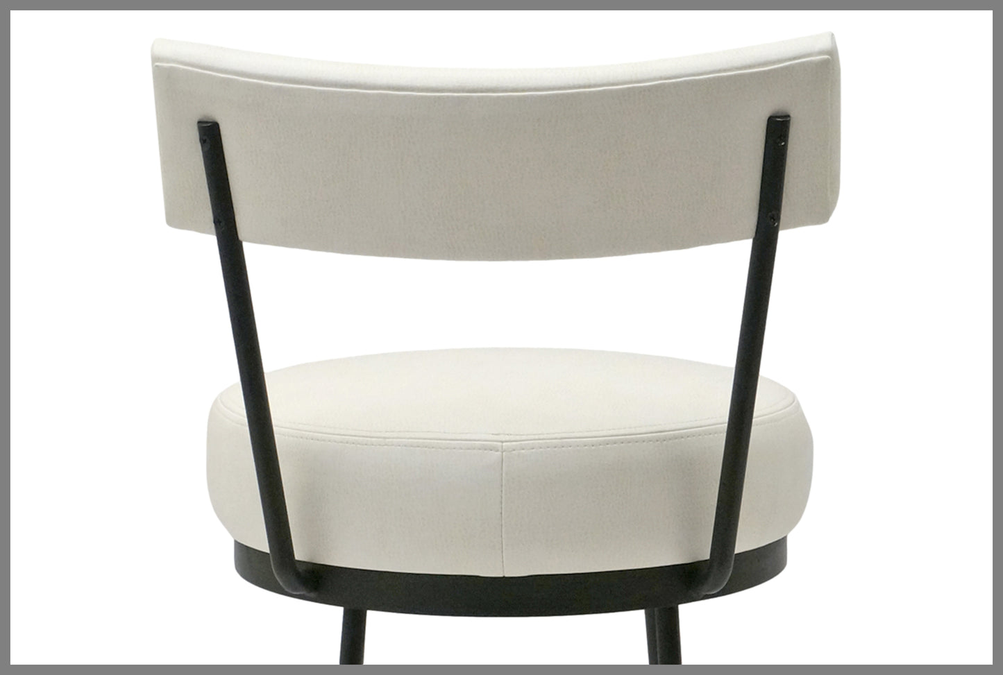 Bar Height Cast Bronze and Black Iron Barstool with Back