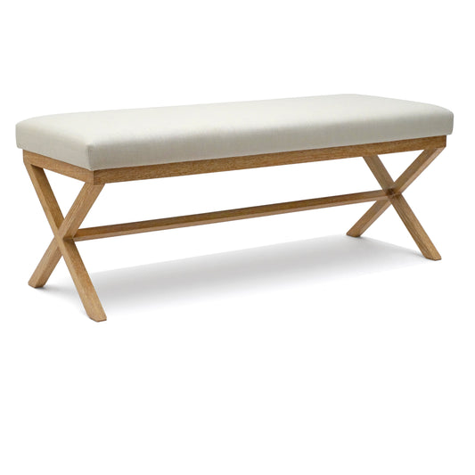 Cerused Oak X-Form Bench