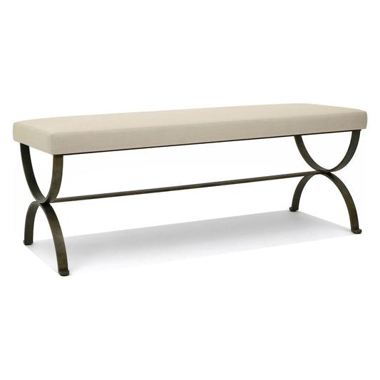 Gilt Iron Curule Form Bench
