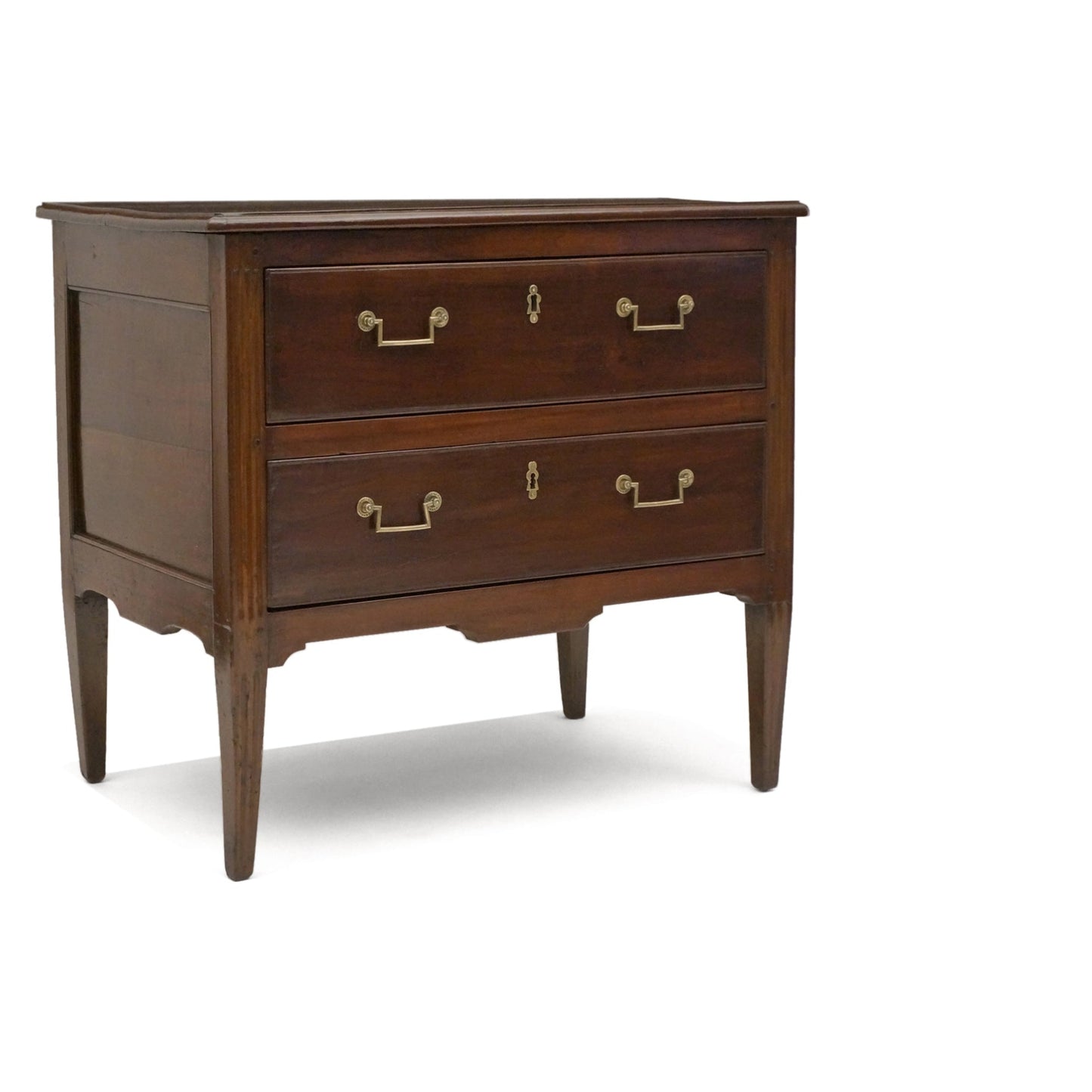 Two Drawer Walnut Commode