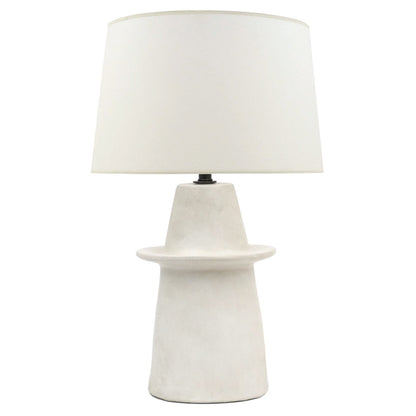 Shaped White Plaster Table Lamp
