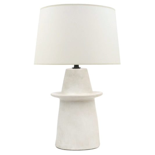 Shaped White Plaster Table Lamp