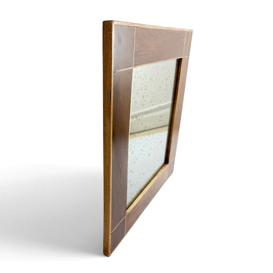 Inlaid Walnut Mirror