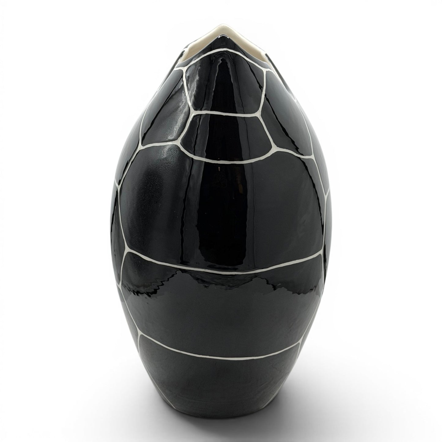 Oversize Black and White Porcelain Vase