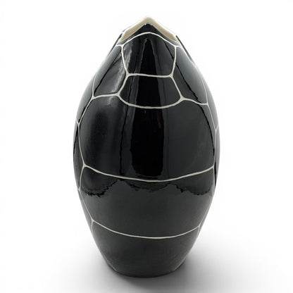 Oversize Black and White Porcelain Vase