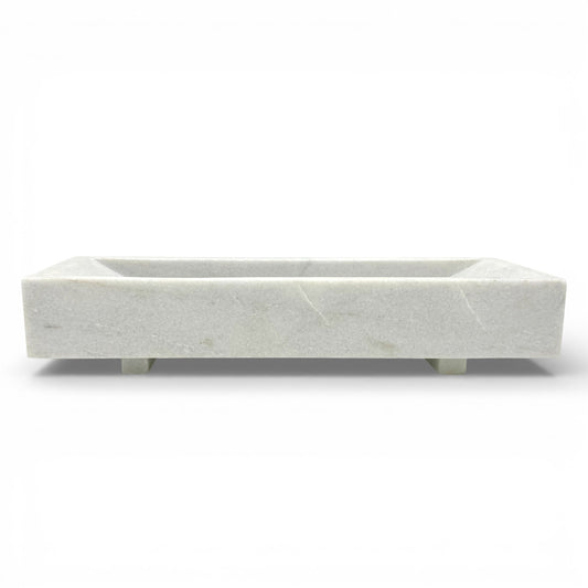 White Marble Rectangular Tray
