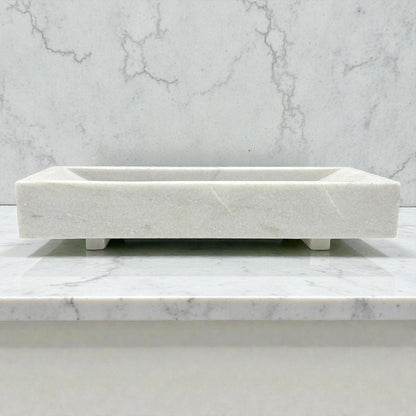 White Marble Rectangular Tray